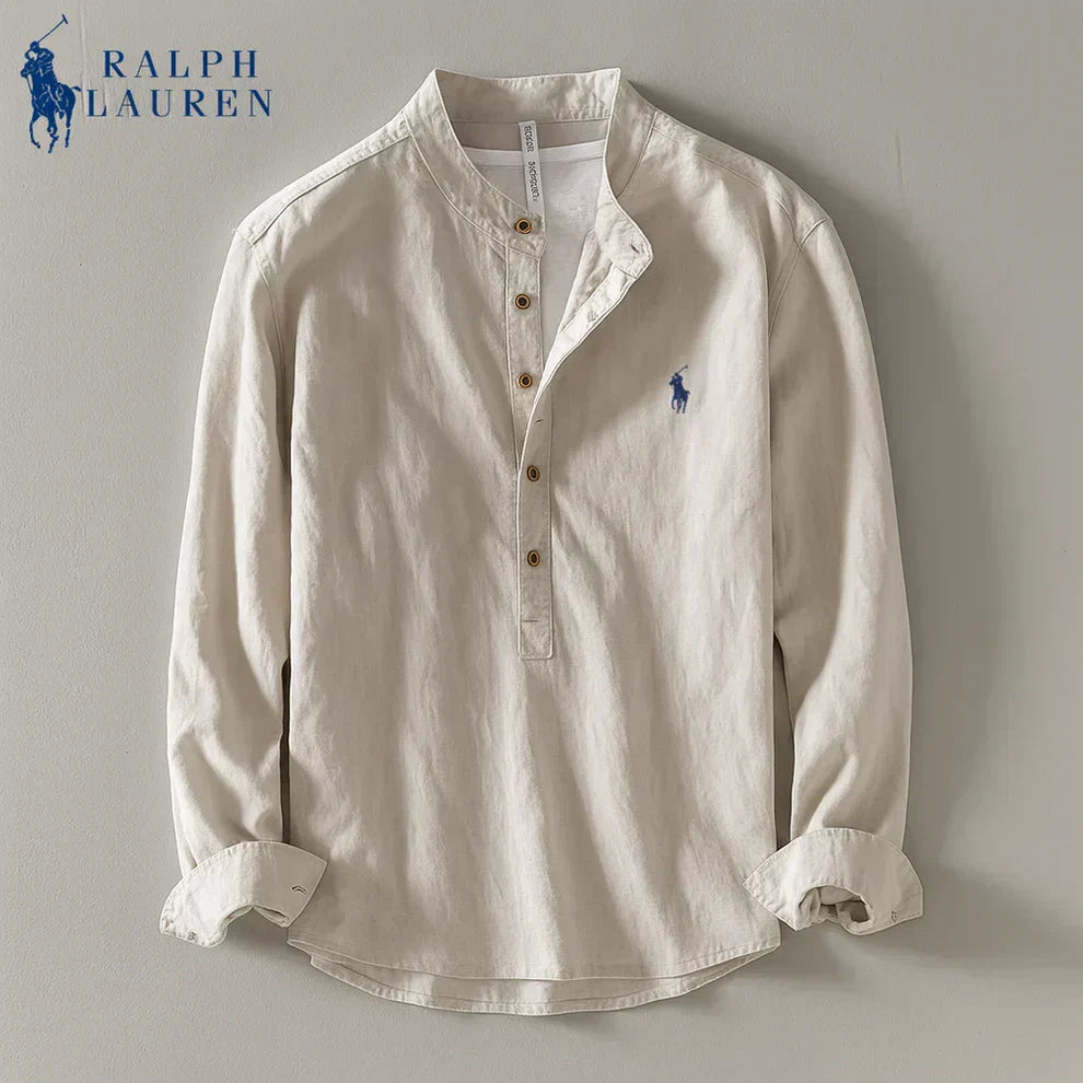 Ralph Chemise casual en lin rayée premium - 1 achetée,  1 offerte